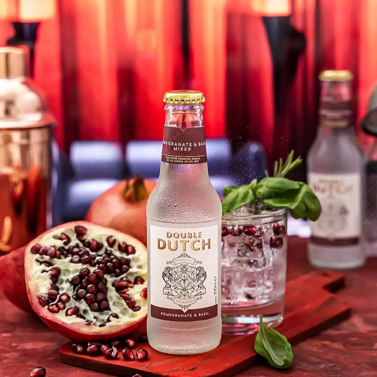 Double Dutch Pomegranate &amp; Basil Tonic, Case 12x200ml