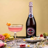 Martini Rose Non Alcoholic Premium Sparkling Grape Beverage, Case 6x75cl