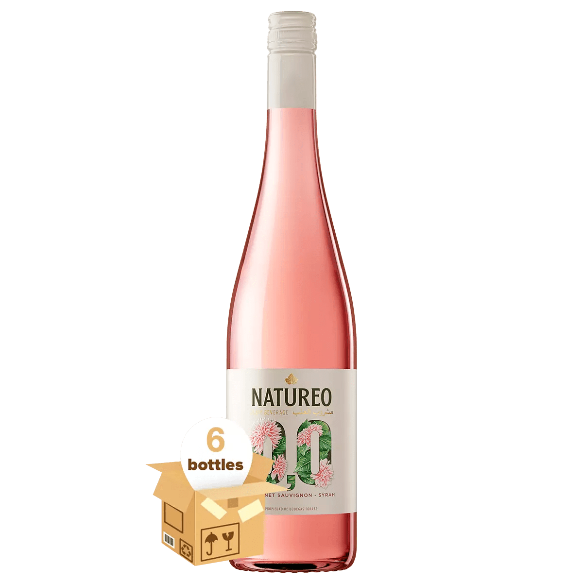 Natureo Rose Grape Beverage 0.0%, Case 6x75cl
