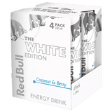 Red Bull Energy Drink, White Edition, Coconut and Berry, 250ml 4pack