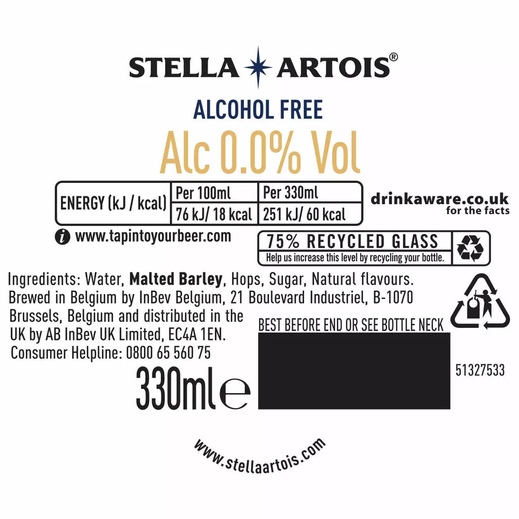 Stella Artois 0.0%, Case 24x33cl