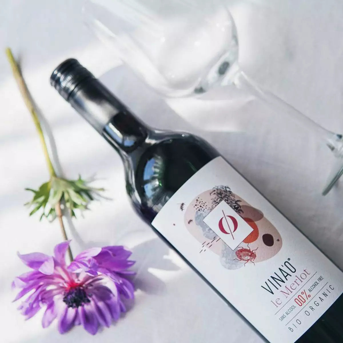 VINA’0° le Merlot Organic Non Alcoholic Wine, 75cl